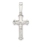 Sterling Silver Polished Crucifix Pendant