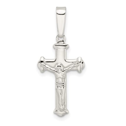 Sterling Silver Polished Crucifix Pendant