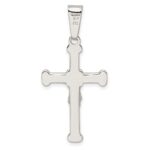 Sterling Silver Polished Crucifix Pendant - Image 4