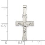 Sterling Silver Polished Crucifix Pendant - Image 4