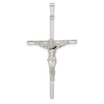 Sterling Silver Polished Large Hollow Crucifix Pendant