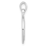 Sterling Silver Rhodium-plated Polished Mary Praying Pendant - Image 2