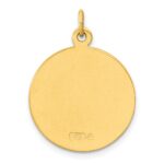 Sterling Silver Gold-plated Polished and Satin Saint Christopher Pendant - Image 4