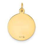 Sterling Silver Gold-tone Polished Solid Saint Christopher Medal Pendant - Image 4