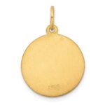 Sterling Silver Gold-tone Polished Solid Saint Michael Medal Pendant - Image 4