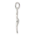 Sterling Silver Polished and Lasered Angel Pendant - Image 2