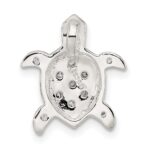 Sterling Silver Polished CZ Turtle Chain Slide - Image 4