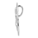 De-Ani Sterling Silver Rhodium-Plated Polished and Textured Large Sand Dollar Slide - Image 2