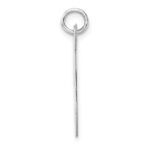 Large Sterling Silver Rhodium-plated Script Letter T Initial Charm - Image 2