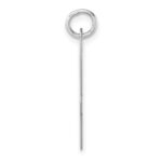 Large Sterling Silver Rhodium-plated Script Letter V Initial Charm - Image 2