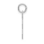 Small Sterling Silver Rhodium-plated Artisan Block Letter E Initial Charm - Image 2