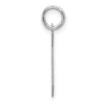 Small Sterling Silver Rhodium-plated Artisan Block Letter T Initial Charm - Image 2