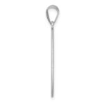 Large Sterling Silver Rhodium-plated Fancy Script Letter Y Initial Pendant - Image 2