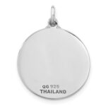 Sterling Silver Rh-plated Enameled THOUGHTS OF YOU.. Pendant - Image 3