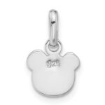 Sterling Silver Rhodium-plated Enameled Panda Charm Pendant - Image 3