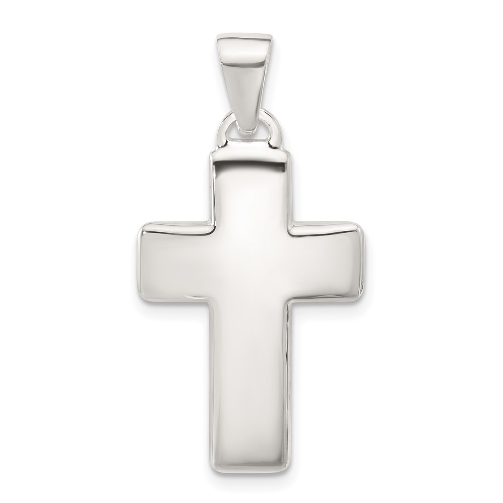 QC11391.jpg Sterling Silver Polished Cross Pendant - Image 1