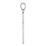 Sterling Silver Antiqued Solid Cross Pendant - Image 2