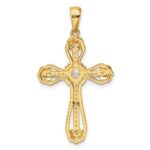 Sterling Silver Gold-plated CZ Cross Pendant - Image 3