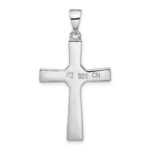 Sterling Silver Rhodium-plated Larimar Cross Pendant - Image 3
