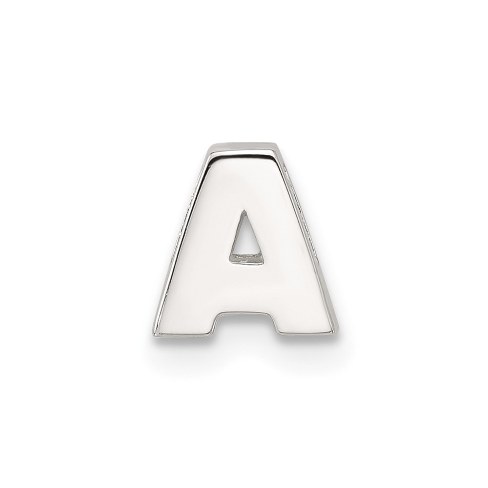 QC11488A.jpg Sterling Silver E-coated Letter A Slide Charm - Image 1