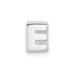 Sterling Silver E-coated Letter E Slide Charm