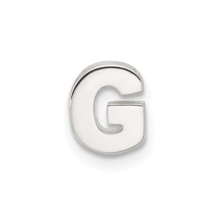 Sterling Silver E-coated Letter G Slide Charm