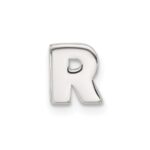 Sterling Silver E-coated Letter R Slide Charm