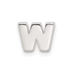 Sterling Silver E-coated Letter W Slide Charm - Image 3