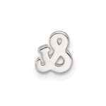 Sterling Silver E-coated Ampersand AND & Symbol Slide Charm - Image 3