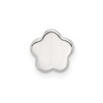 Sterling Silver E-coated Flower Slide Charm