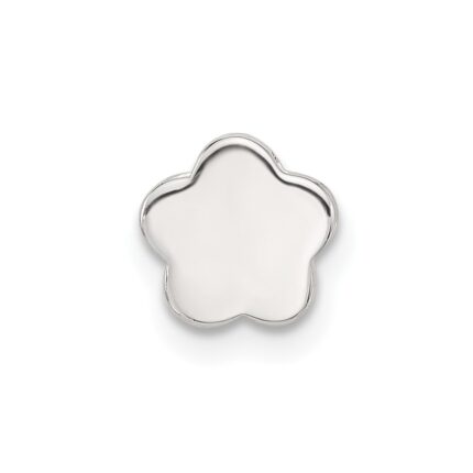 Sterling Silver E-coated Flower Slide Charm