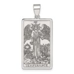 Sterling Silver Temperance Tarot Card Pendant