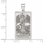 Sterling Silver Temperance Tarot Card Pendant - Image 4