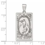 Sterling Silver The World Tarot Card Pendant - Image 4