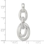 Sterling Silver Moveable Oval Links Pendant - Image 4
