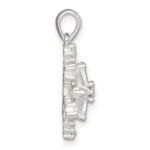 Sterling Silver Polished CZ Snowflake Pendant - Image 2