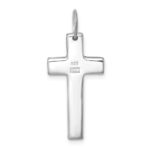 Sterling Silver Rhodium-plated Polished Solid Latin Cross Pendant - Image 3