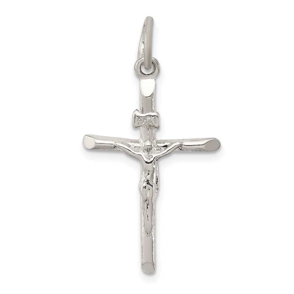 QC1276.jpg Sterling Silver INRI Crucifix Pendant - Image 1