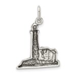 Sterling Silver Antiqued Lighthouse Charm - Image 3