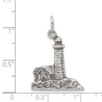 Sterling Silver Antiqued Lighthouse Charm - Image 4