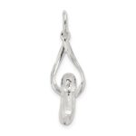 Sterling Silver Ballet Slipper Charm