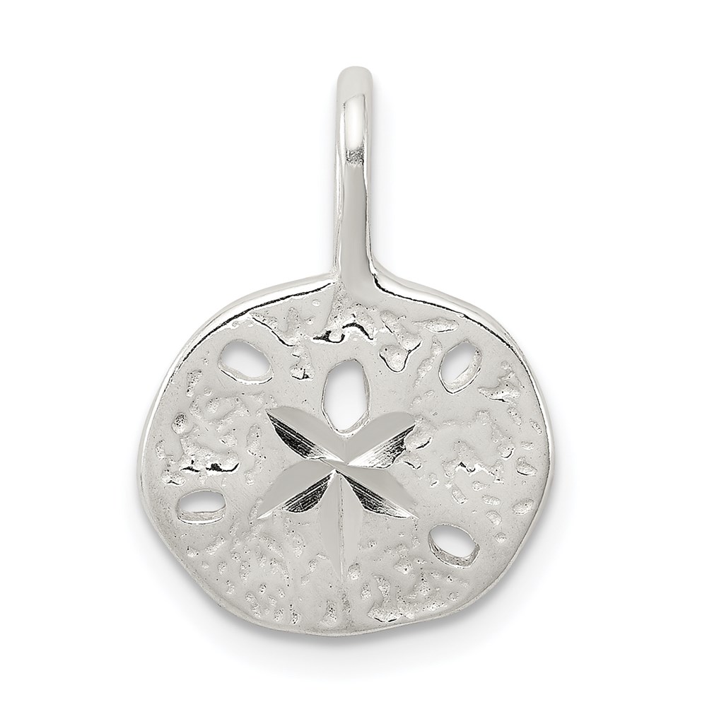 QC1648.jpg Sterling Silver Sand Dollar Charm - Image 1
