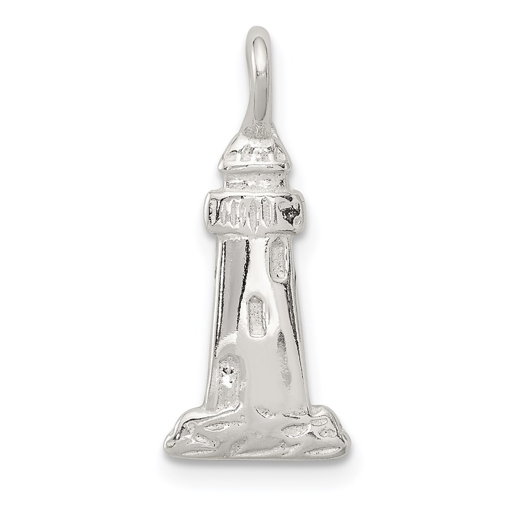 QC1668.jpg Sterling Silver Lighthouse Charm - Image 1
