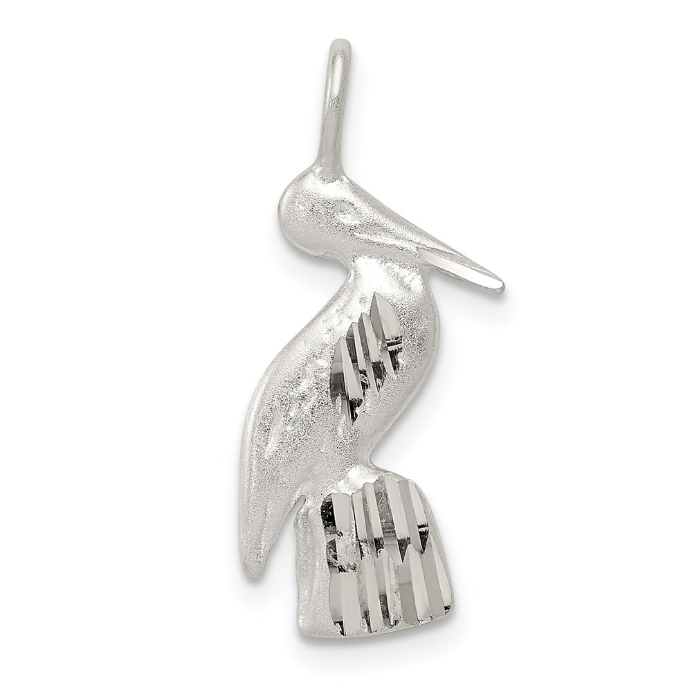 QC1716.jpg Sterling Silver Pelican Charm - Image 1
