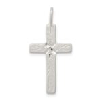 Sterling Silver Diamond-cut Cross Pendant