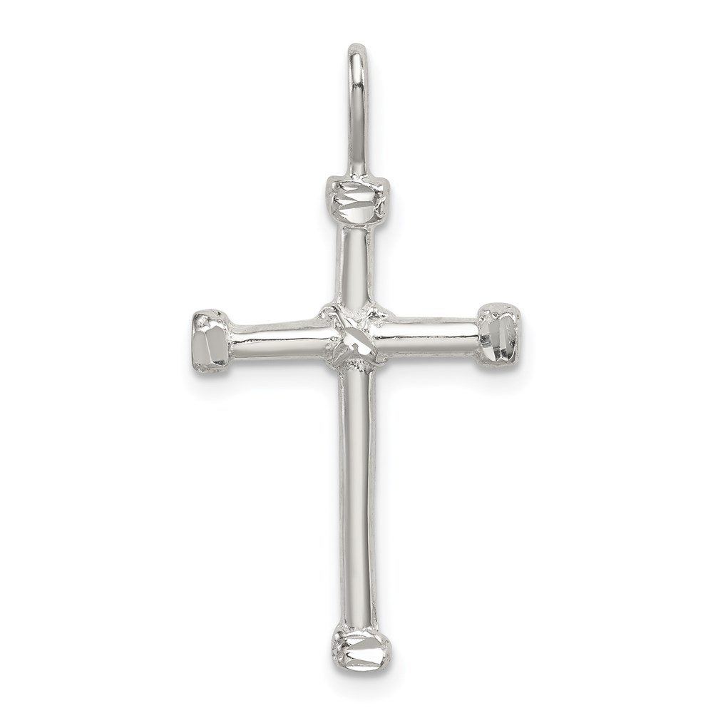 QC1886.jpg Sterling Silver Cross Charm - Image 1