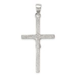 Sterling Silver Polished Crucifix Pendant - Image 4