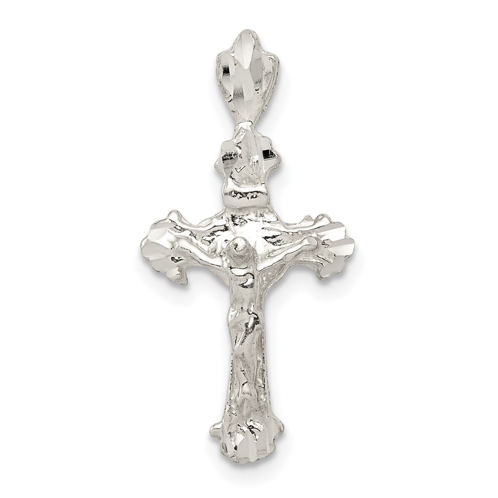 QC1944.jpg Sterling Silver INRI Crucifix Pendant - Image 1
