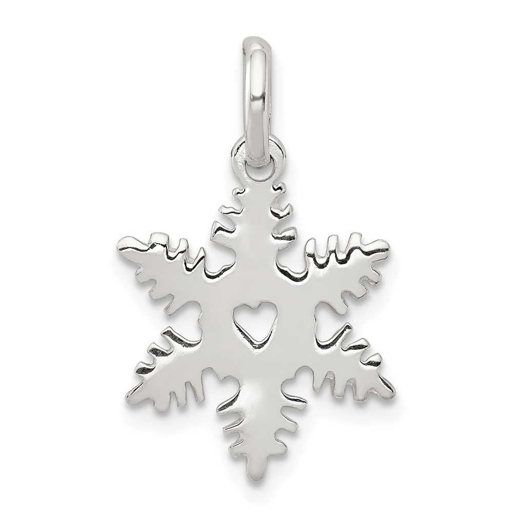 QC198.jpg Sterling Silver Snowflake Charm - Image 1