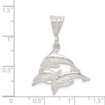 Sterling Silver Trio of Dolphins Pendant - Image 3